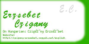 erzsebet czigany business card